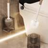 Light luxury toilet brush household no dead ends 2023 new bathroom wall-mounted cleaning brush plastic long-handled toilet brush