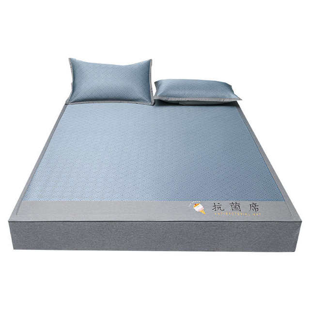 Summer Class A Antibacterial Ice Wire Cooling Mat Ice Wire Cooling Silk Air Conditioner Anti-Slip Soft Mat Dormitory Bed Sheet Style 3 Sets