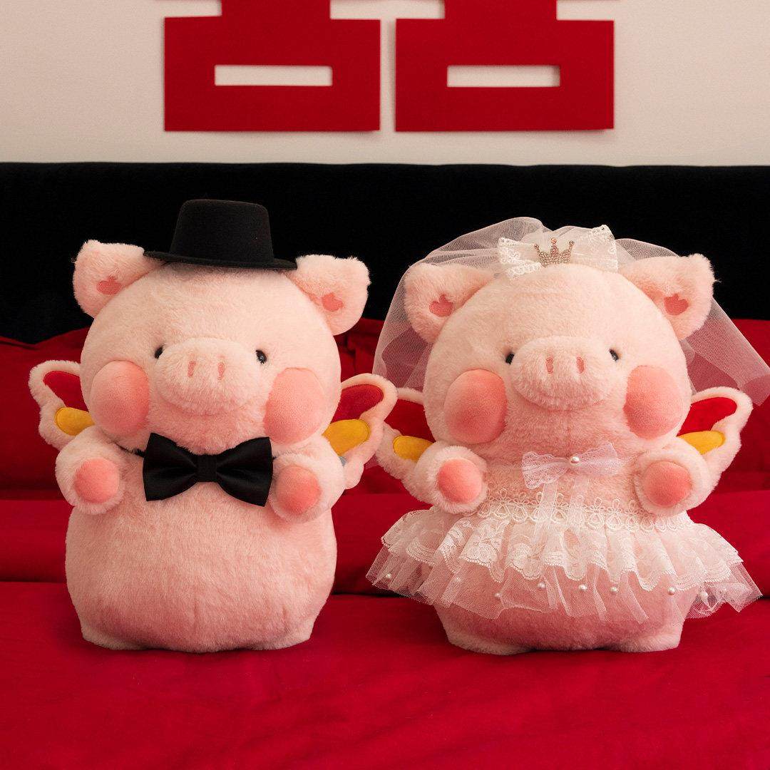 薇妮婚品结婚压床娃娃娃娃一对婚纱小猪婚庆公仔玩偶喜字抱枕新婚,淘宝优惠券,粉丝福利购,淘宝优惠卷