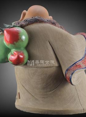 石湾陶瓷工艺精品礼物家居酒柜门客厅玄关装饰品弥勒佛像招财摆件