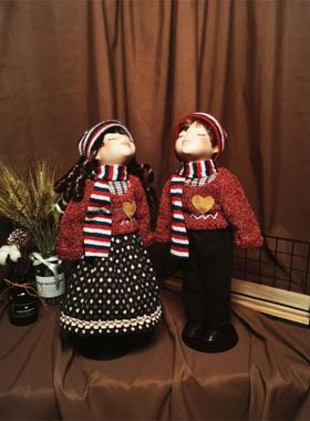 41厘米陶瓷洋娃娃出口欧美家居装饰创意摆件结婚庆七夕情人节礼物