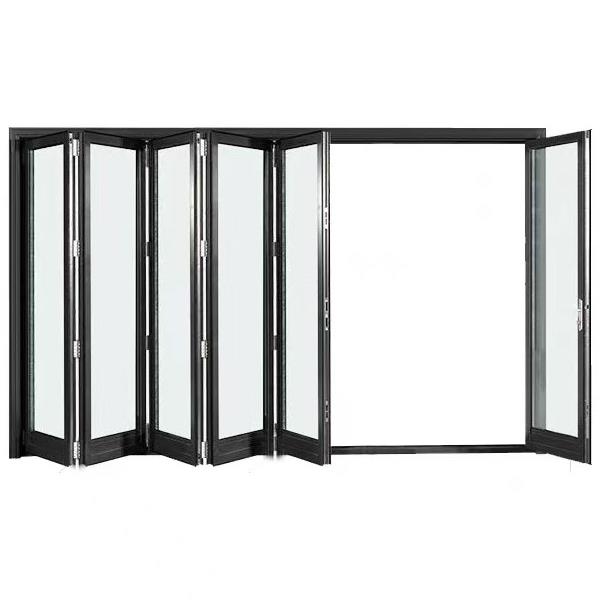 需定制定制左右折叠门窗封阳台铝合金全开窗咖啡奶茶店铺吧台导轨 - 图3