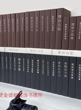 律师事务所法律法规假书摆件装饰书柜办公室前台仿真书司法局书套