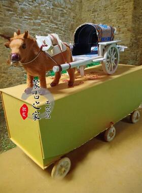 内蒙古特色工艺品摆件彷真小勒勒车牛拉车草原特色纪念品礼品摆件