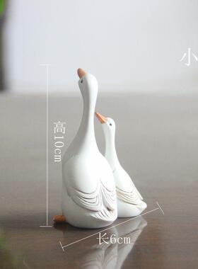 户外摆件仿真母子鸭子庭院装饰微景观摆件树脂工艺品摆件跨境产品