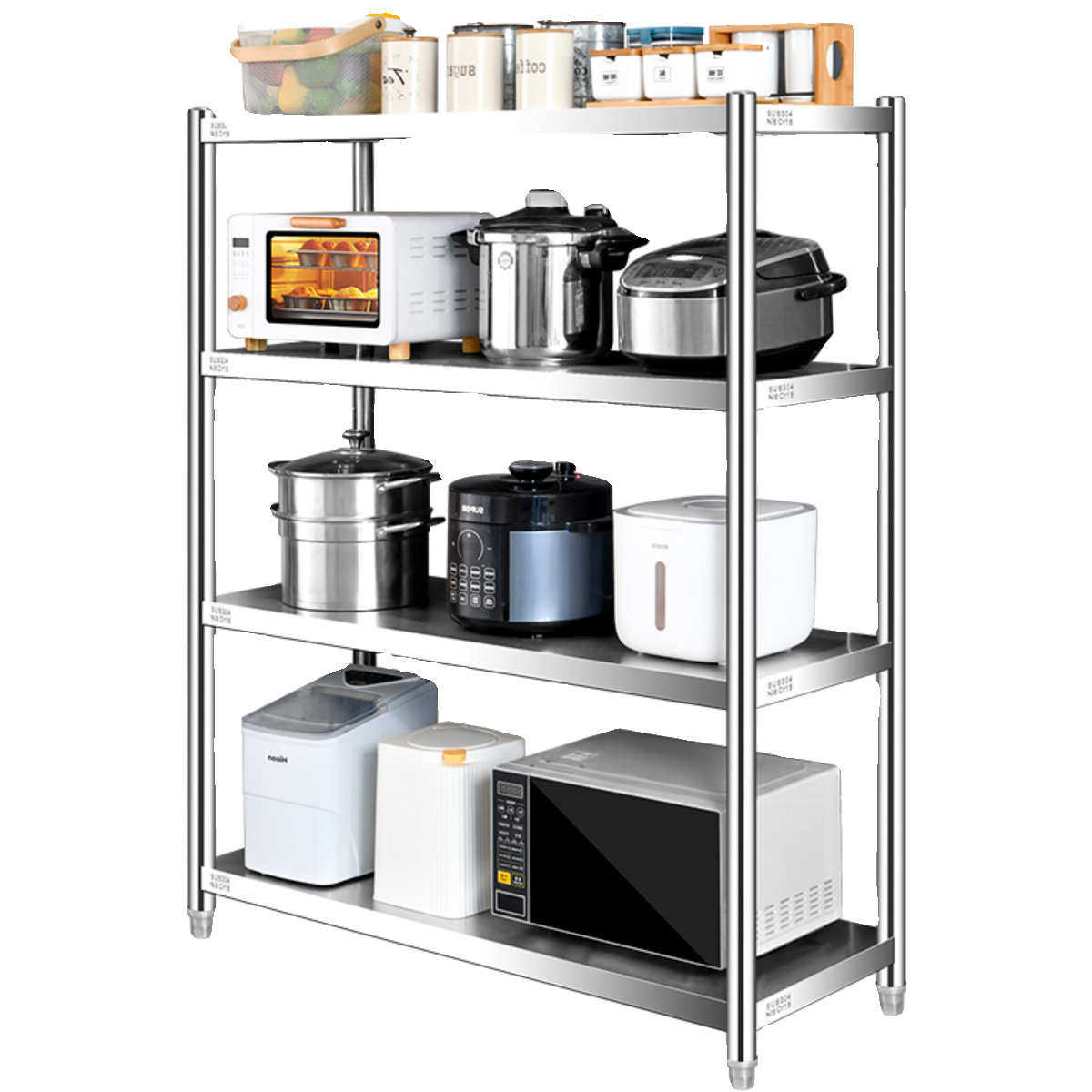 304不锈钢货架家用杂物收纳储物架子仓库地下室阳台展示架置物架,淘宝优惠券,粉丝福利购,淘宝优惠卷