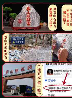 泰安泰山石敢当镇宅室内家用天然原石室外小摆件正宗石敢当泰山石