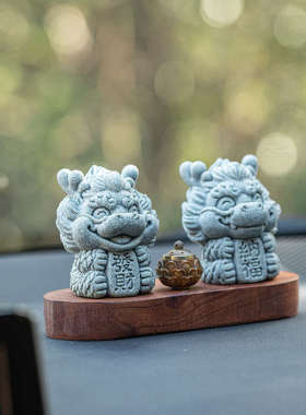 国潮可爱小祥龙线香插香薰炉香道摆件创意招财室内客厅桌面装饰品