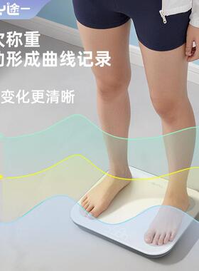 TUY途一智能体重计家用精准电子秤TypeC充电LED显示智联APP体重计