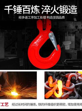 环眼吊钩大全吊环抓钩大开口挂钩万向旋转钩子钢管货钩起重吊具
