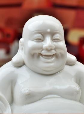 高档东方泥土《代代弥有福》笑陶瓷勒佛摆德化白瓷开件业乔迁新居
