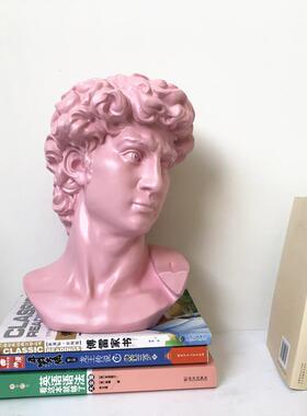 简树脂工艺品摆件大卫头像美绘画模30CM型人术像3NB56雕像现代约