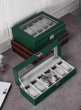 Leather watch display jewelry dustproof storage box手表盒