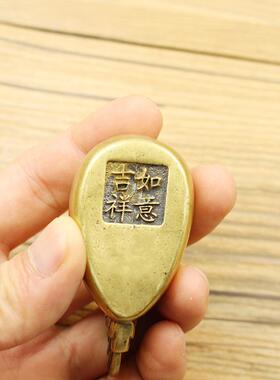黄铜福鸡摆件印章黄铜金鸡铜摆件鸡你太美铜葫芦古玩纪念品手把件