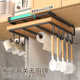 Kitchen storage rack cutting board placement rack cutting board rack cabinet door pot cover rack chopping rack cabinet storage rack no hole drilling