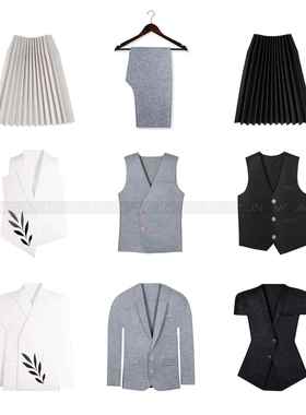 MOON慕空间样板房衣帽间全屋定制展厅衣柜毛毡衣服西装裤裙子道具