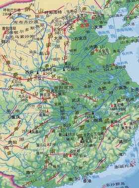 世界中国地理挂图带框2024新版办公室墙面装饰画定制大尺寸壁挂画