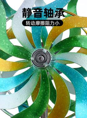 风车创意金属抽象向日葵铁艺家居花园庭院草坪装饰品工艺品