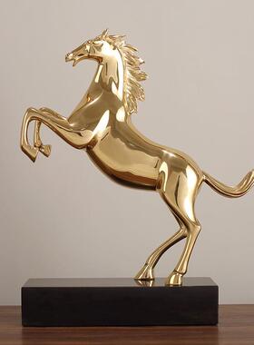 奔马黄铜骏马客厅家居装饰品电视柜玄关摆件纯铜工艺品摆设