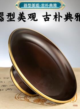 供果盘纯铜家用财神爷供果果盘佛堂上供水果盘子佛前供佛果碟贡盘