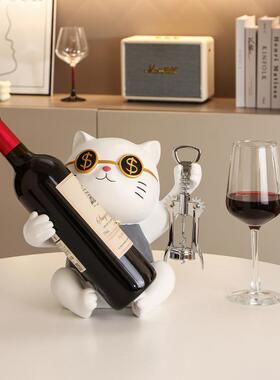 网红暴力熊红酒架玄关电视柜酒柜轻奢装饰品高档酒驾乔迁开业礼品