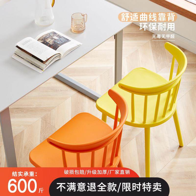 简约椅子凳子靠背家用餐椅塑胶网红书桌牛角椅北欧温莎洽谈休闲,淘宝优惠券,粉丝福利购,淘宝优惠卷