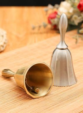 金属欧式铃铛酒吧餐厅传菜手摇铃上下课铃铛婴儿摇铃床头呼叫铃