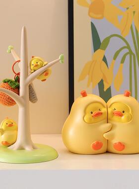 创意礼品抱抱MM9083-3饰鸭爬爬装架品乔迁新居入户玄关收纳脂摆树