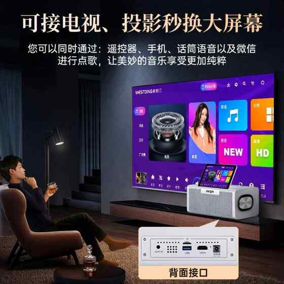 家庭ktv音响套装一体机家用卡拉ok点歌机户外k歌唱歌机露营·