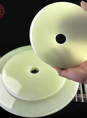 天然玉石原石平安扣摆件客厅博古架玉璧和氏璧装饰品乔迁开业礼品