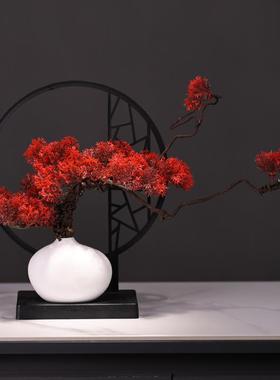 新中式古风酒柜中国风摆件隔断柜玄关家居客厅创意花瓶高档装饰品