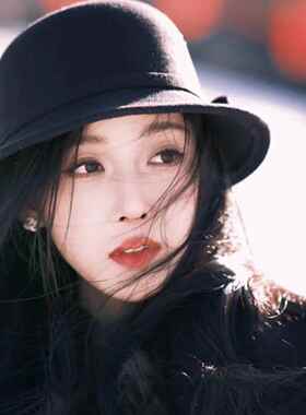 秋冬季帽子女复古千金名媛黑色礼帽赫本风显脸小毛呢渔夫帽