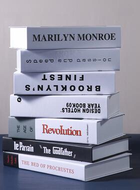 假书摆件家居装饰品北欧简约现代书房书柜酒柜创意客厅道具彷真书