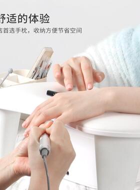 跨境U1双手美甲手枕便携式可拆卸支架倾斜设计PU皮舒适多功能手枕