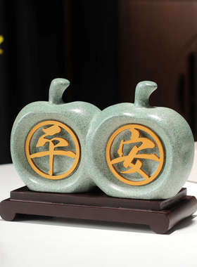 创意家居平安招财现代中式客厅玄关电视柜酒柜隔断装饰品送礼摆件