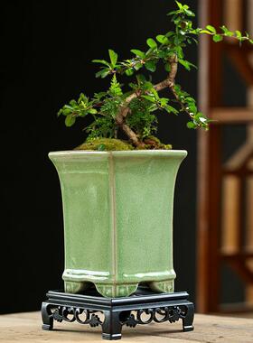 兰花瓷原厂批发哥窑花盆开片花瓶