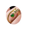 Natural jadeite ring for men and women authentic 925 luxury inlaid green clean and delicate egg ring 2.83g