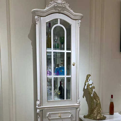 酒柜欧式单门红酒装饰柜轻奢家用客厅橱柜客厅玄关收纳储物装饰柜 - 图1