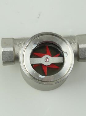 现货供应偏心叶轮水流指示器不锈钢304内螺纹叶轮视镜流量观察器