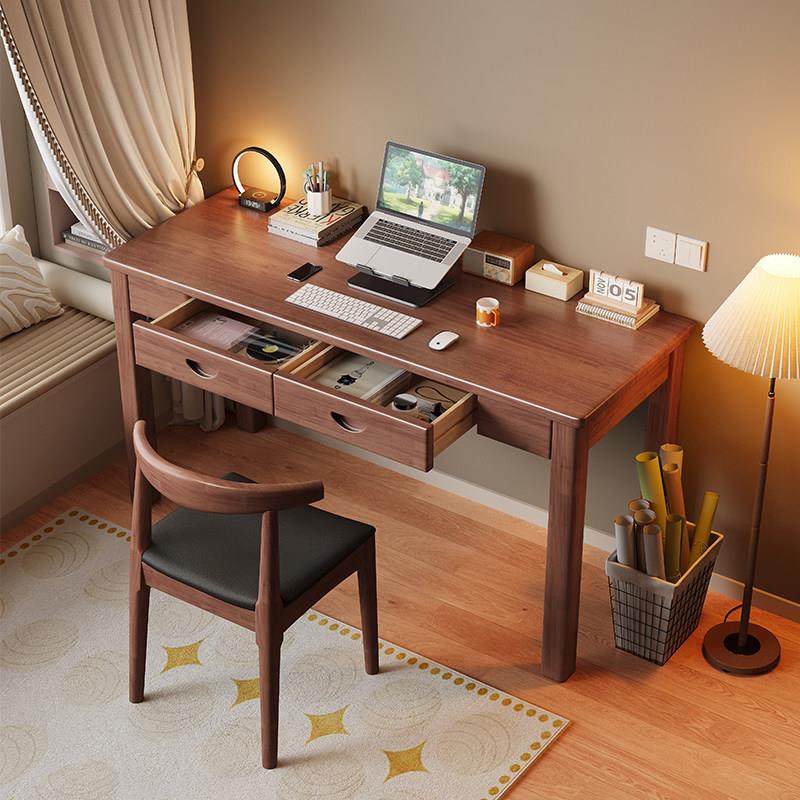 实木书桌小户型家用卧室电脑桌学生书桌简约单人桌带抽屉办公桌,淘宝优惠券,粉丝福利购,淘宝优惠卷