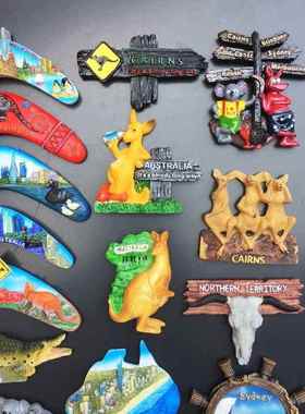 3个包邮 澳大利亚新西兰悉尼爱尔兰帕劳墨尔本装饰贴冰箱磁性贴