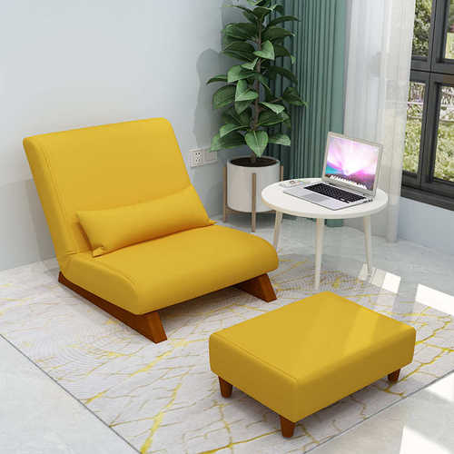 懒人小沙发单人靠背折叠阳台卧室矮日式榻榻米休闲可睡可躺座椅子 - 图3