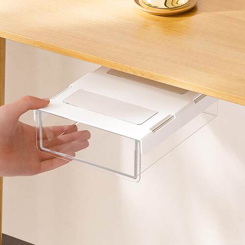 办用公室组合桌下抽桌艾加达屉收纳悬挂隐藏式家盒办公下挂式收纳 - 图2