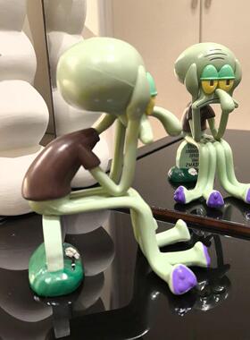 海绵宝宝章鱼哥手机架摆件办公室桌面装饰治愈解压神器生日礼物