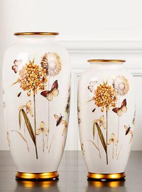 陶瓷花瓶插花鲜花水养餐厅桌面简约新中式客厅台面可水培欧式摆件