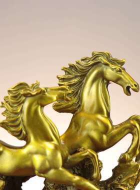 铜马肖铜十二生件马铜双马3190腾飞品家居店铺办公室工艺摆双奔马