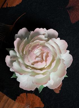 牡丹瓷花｜非遗陶瓷花朵摆件客厅装饰品送女生妈妈生日妇女节礼物