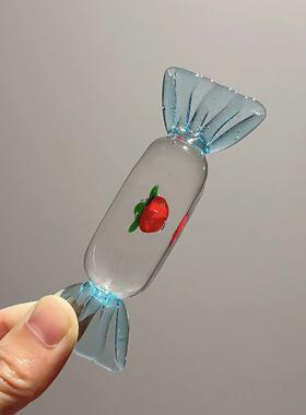 琉璃糖果玻璃摆件桌面果盘装饰品纯手工制作工艺品童年儿时小礼物