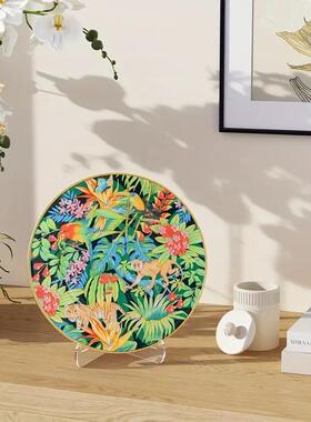 0跨境力5个装亚克书透明6架度角圆盘展架碟子160支架茶饼陈列架