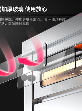 乐创烤箱商用电烤箱烘焙窑鸡专用3C燃气烤箱双层玻璃可视披萨烤炉